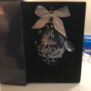 Daughter I Love You To The Moon & Back Ornaments